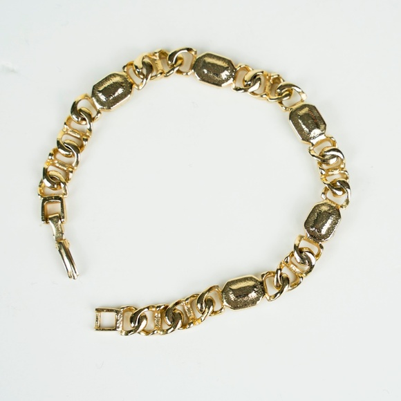 Vintage Blanca Gold Plated with Pastel Faux Gems Bracelet - Picture 2 of 2